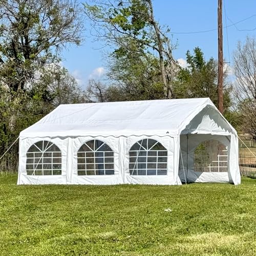 DELTA Canopies Budget PE Waterproof Wedding Party Tent Canopy Shelter (20'x20' PE Budget-B)