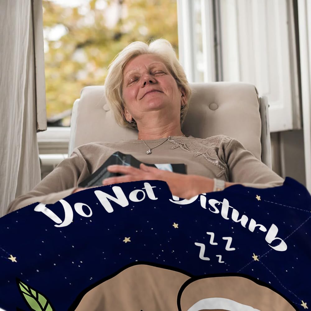 Nana Birthday Gifts, Grandma Gifts for Mothers Day Christmas from Grandkids, Nana is Charging Sloth Blanket 50"X60"