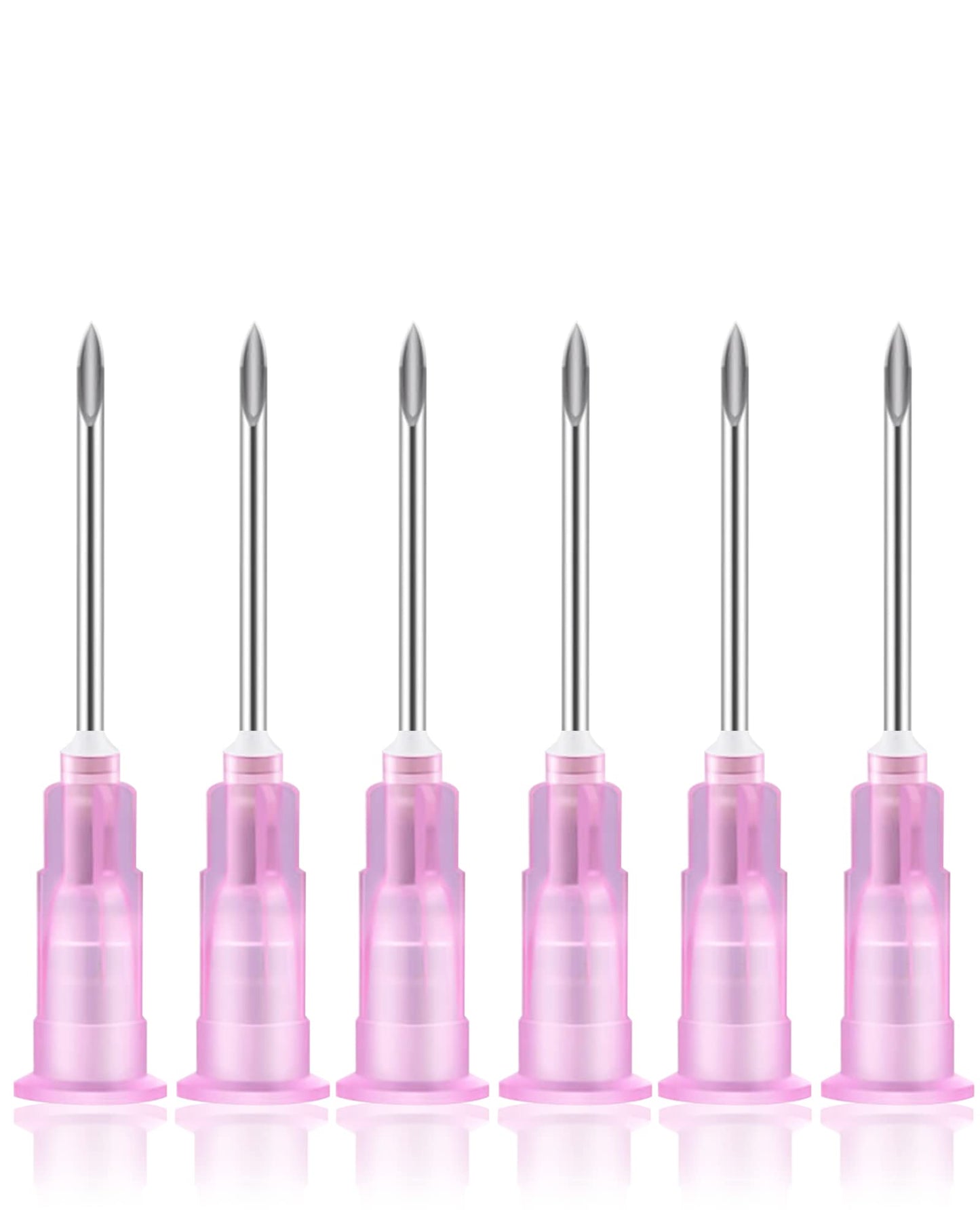 100Pcs 18Ga 1 Inch Needle Luer Lock Lab Accessories, Sterile Individual Package for Scientific Measuring, Refilling Inks