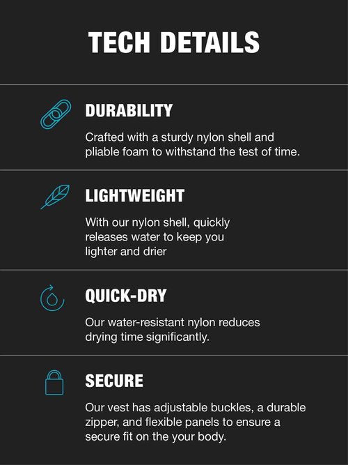 HyperLite Men's Elite Life Jacket - US Coast Guard Approved Level 70 Buoyancy Aid, Great for Any Water Sports Activity Including Boating, Paddle & Swimming - Large