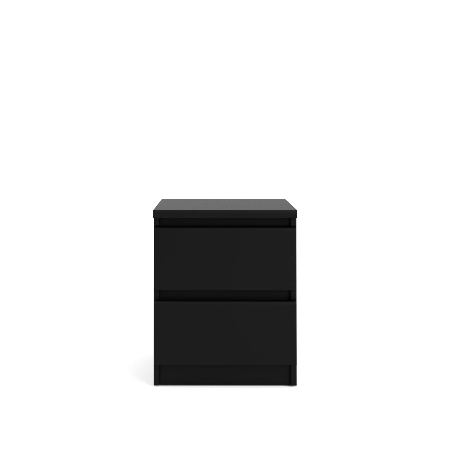 Tvilum 2 Drawer Bedroom Nightstand Nighstand, 19.69 in x 15.91 in x 19.49 in, Black