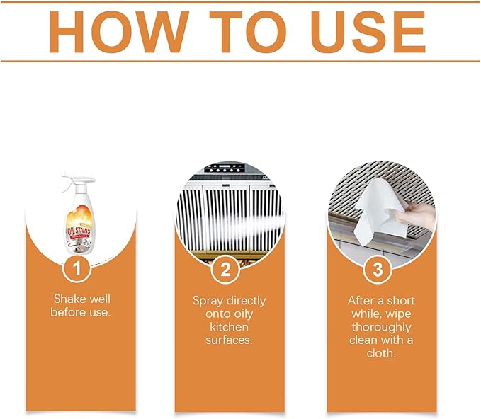 FIELL Heavy-Duty Kitchen Degreaser Foam Cleaner,Clean Kitchens Up Kitchen Oil Stains spray,Heavy Oil Stain Cleaner Kitchens,Multi Functiona Foam Cleaners Spray (1PC)