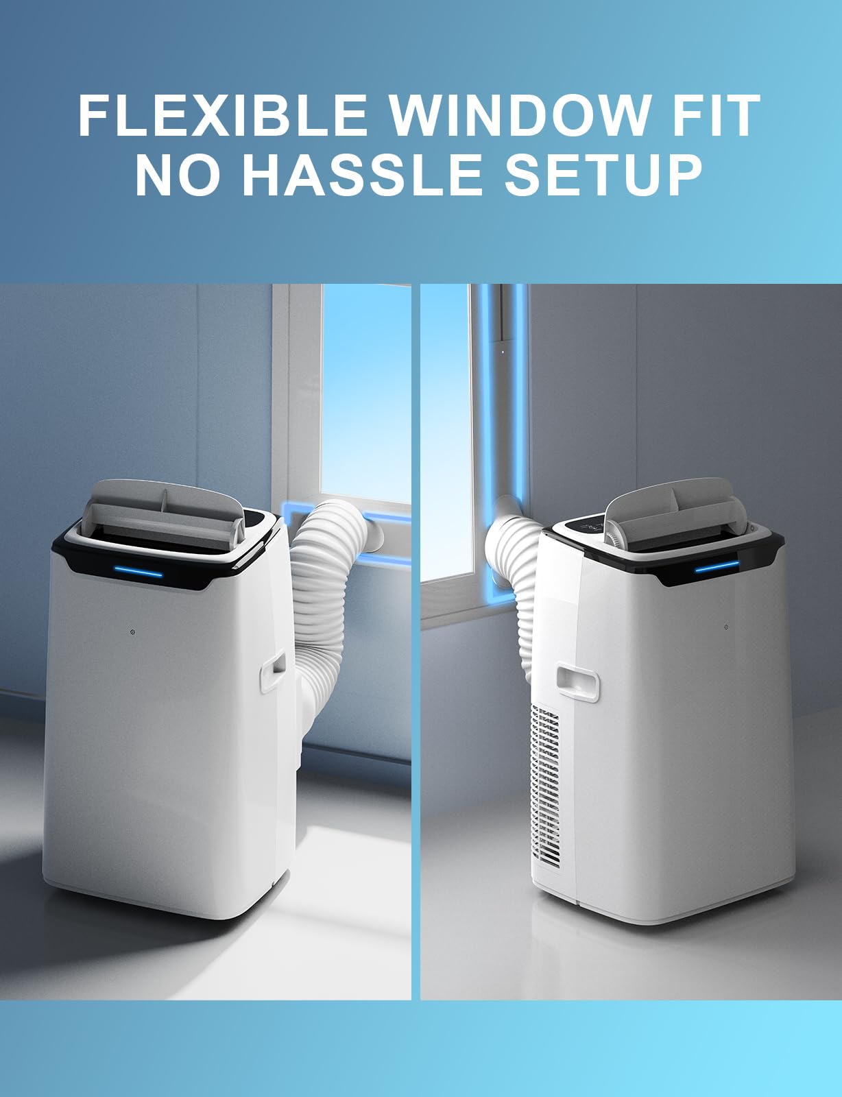 Portable Air Conditioner, 14000 BTU Fast Cooling for Large Rooms up to 700 Sq.Ft, 3-in-1 Energy Efficient Portable AC Unit with Upward Airflow, Sleep Mode, for Bedroom/Apartment/Living Room