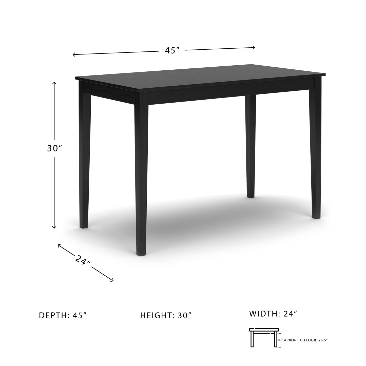 Signature Design by Ashley Kimonte Rectangular Dining Room Table, Black