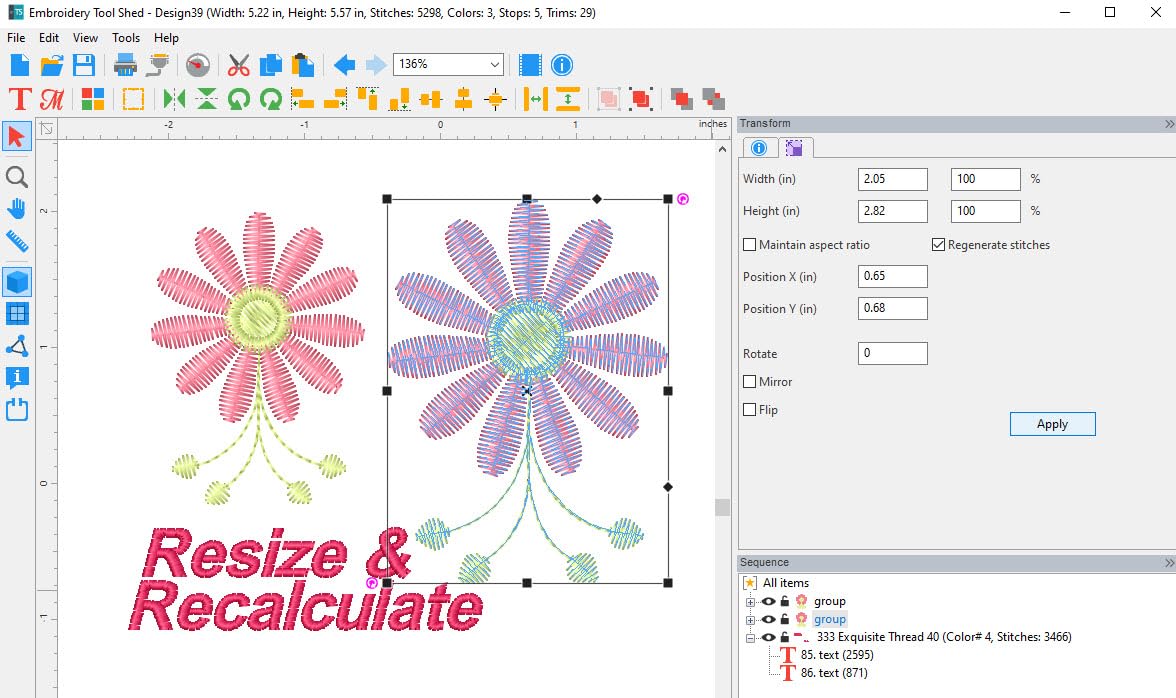 Embroidery Tool Shed PLUS - Machine Embroidery Editing Software for PC & MAC