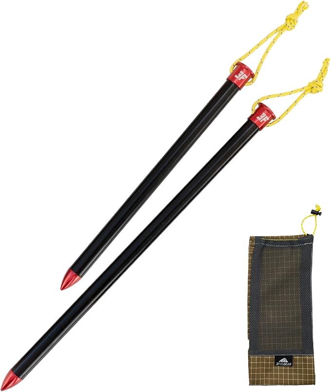 3F UL Gear 6/10PCS Lightweight Camping Tent Stakes, 5.9/7.8'' Hollow Aluminum Alloy Tent Pegs Ground Stakes, Essential Cam...