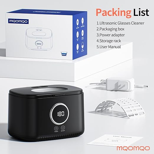 Ultrasonic Jewelry Cleaner, 47kHz Ultrasonic Retainer Cleaner Machine, 600ml Dental Cleaning Pod with 5 Modes, Dual Brush Ports and U-V Lights, Digital Timer for Eyeglasses, Rings, Watch Strap