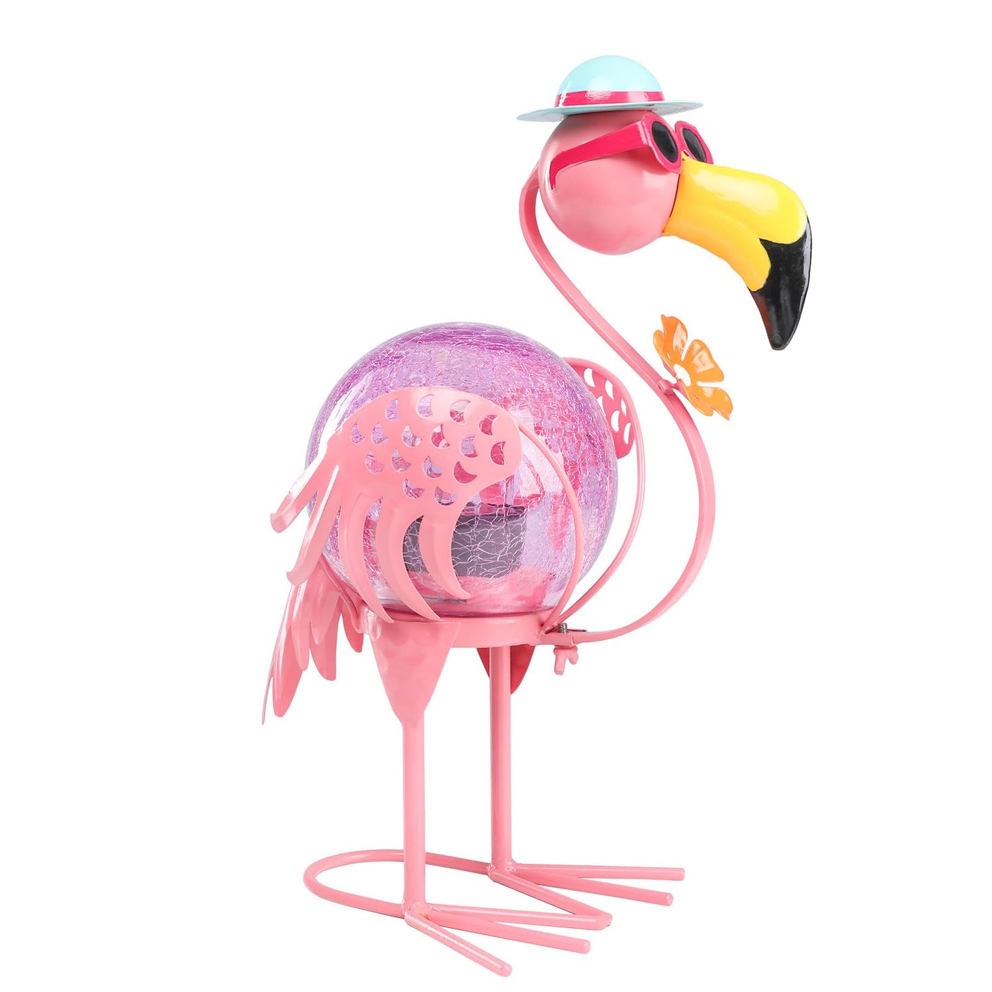 MUMTOP Flamingo Solar Lights Outdoor, Decorative Waterproof LED Solar Lanterns for Patio Garden Yard, Pink Flamingo Tabletop Decorations