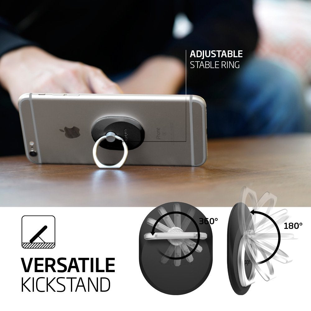 Spigen Style Ring Cell Phone Ring Phone Grip/Stand/Holder For All Phones And Tablets - Black