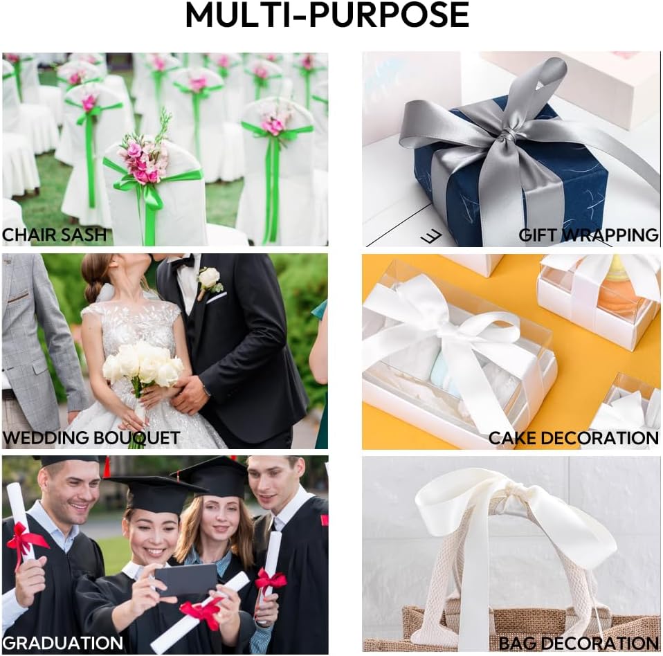 1 Inch 100 Yards Satin Ribbon Dusty Pink, Solid Color Fabric Ribbon for Gift Wrapping, Wedding, Polyester Gift Ribbon for Birthday Party Decoration, Craft, Hair, Floral, Sewing