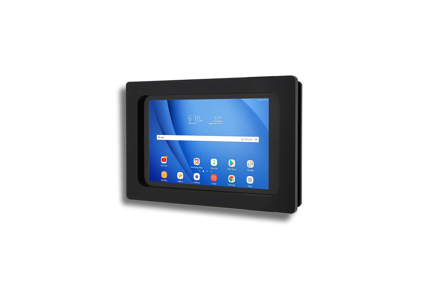 TABcare Anti-Theft Acrylic VESA Enclosure for Galaxy TAB A9 8.7 A11 Tablet with Free Wall Mount Kit & 90-Degree Angle USB C Cable (TAB A9/A11, Black) -Like New