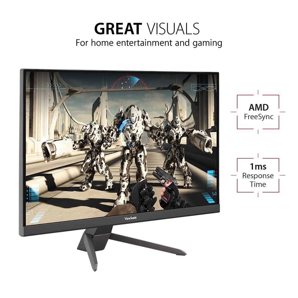 Viewsonic Vx2767-Mhd 27 Inch 1080P Gaming Monitor With 100Hz, 1Ms, Ultra-Thin Bezels, Freesync, Eye Care, Hdmi, Vga, And Dp