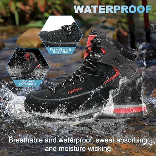 Louteck Men's Hiking Boots – Durable and Comfortable Men's Climbing Boots for Rugged Outdoor Adventures, Perfect for Hikin...