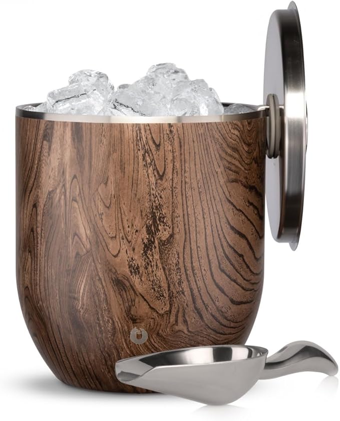 Snowfox Plus, Premium Vacuum Insulated Stainless Steel Ice Bucket with Lid/Scoop,Home Bar Accessories,Elegant Bartending I...