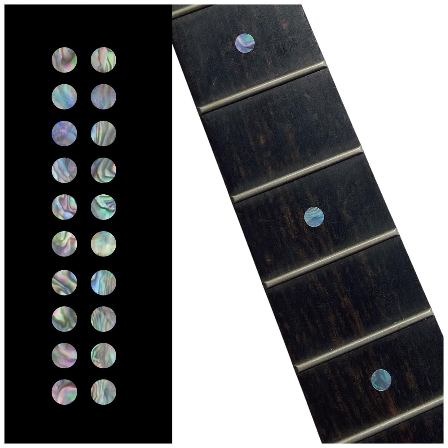Inlaystickers 1/4(6.35Mm) Dot Fret Markers - Abalone-Mix