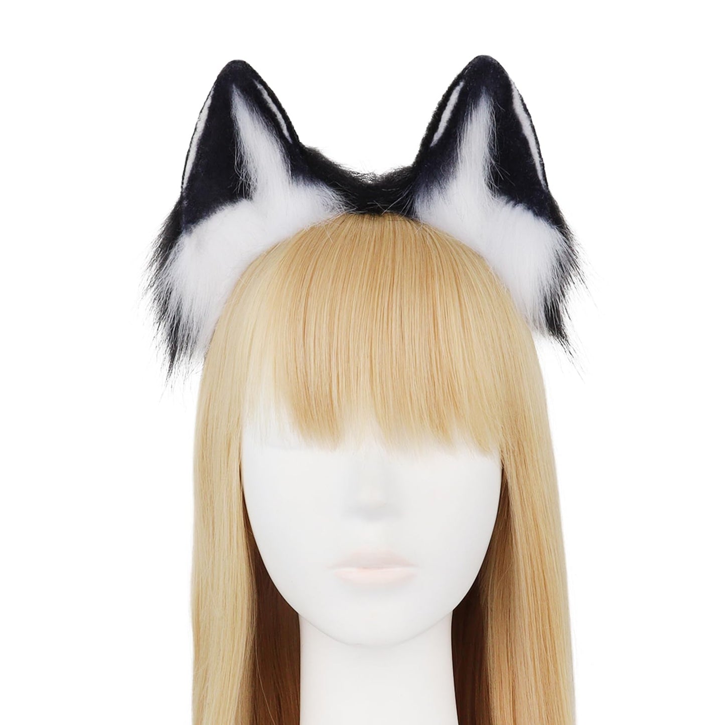 COSYEARS Fox Wolf Ears Headband Furry Tail Plush Cat Paw Mittens Gloves Set Halloween Party Cosplay Costumes Accessories