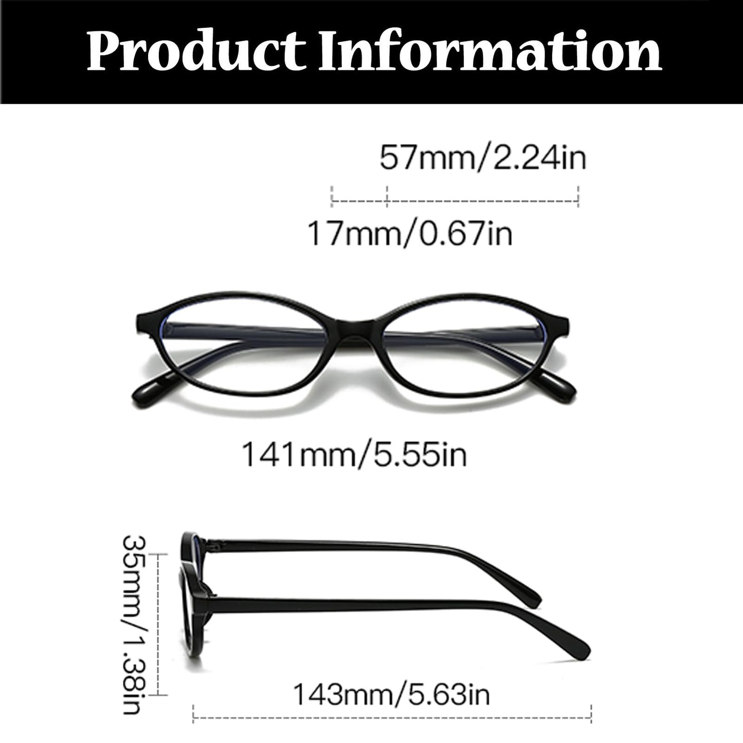 Ljczka Oval Blue Light Blocking Glasses For Women Men Retro Small Oval Frame Y2K Cat Eye Computer Eyeglasses Clear Lens (Tortois