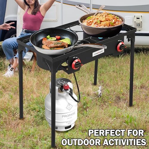 Vivicreate High Pressure Propane Gas Regulator 20 PSIG Outdoor Camping BBQ Grill Stove Burner Estufas de Gas para Cocinar ...