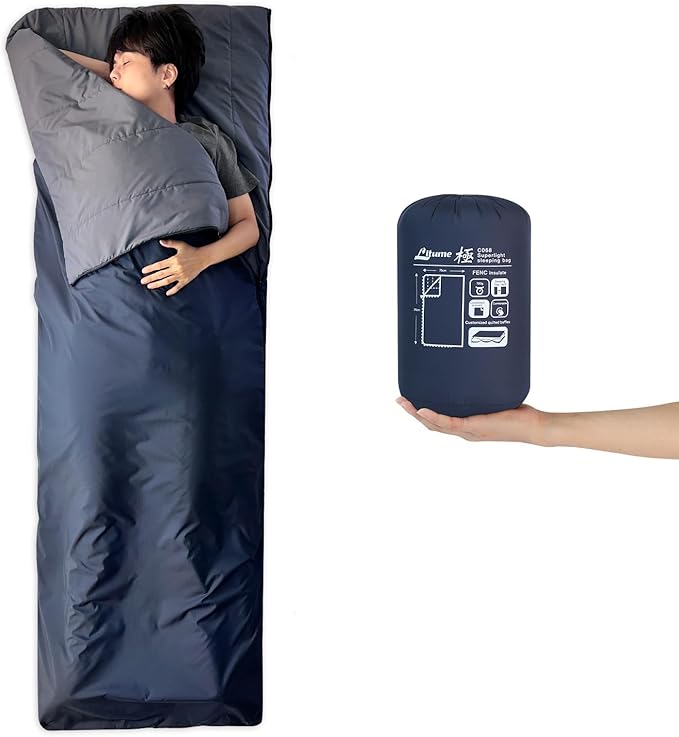 Litume Compact Sleeping Bag 68°F-50°F 1.6lbs, Combinable Lightweight Portable Packable sleep sacks for Adults for Backpack...