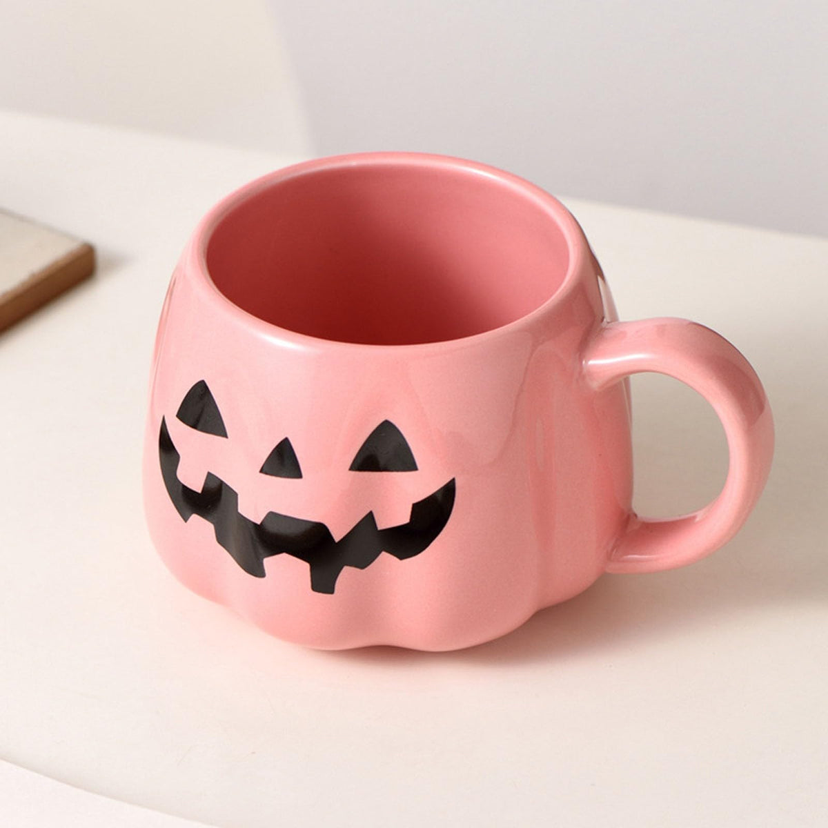 Halloween Pumpkin Mugs Coffee Mug Tea Cup Cute Expression Decorative Cups Birthday Tabletop Drinkware Gifts for Adults Kids Women (Orange1)