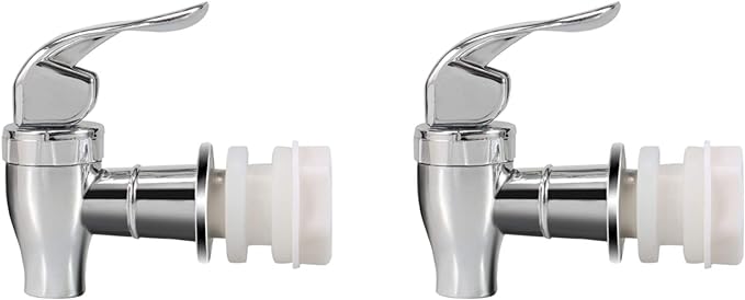 Silver Beverage Dispenser Replacement Spigot, Push Style Spigot for Beverage Dispenser Carafe, Water Dispenser Replacement...