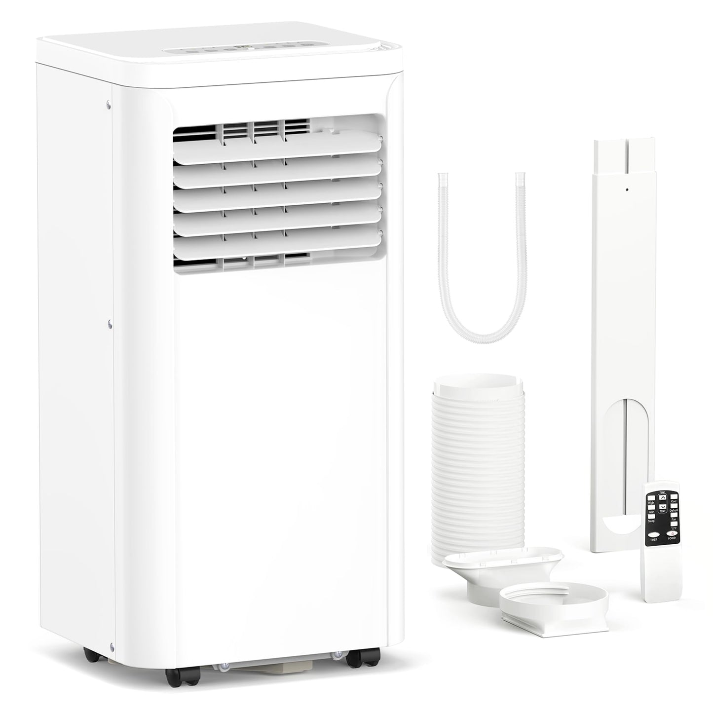 Electactic 8000 BTU Portable Air Conditioners for Rooms up to 450 Sq.Ft, 4 Modes Portable AC Unit with Cool, Dry, Fan and Sleep Modes, Remote and LED Display, Installation Kits for Home, Apartment