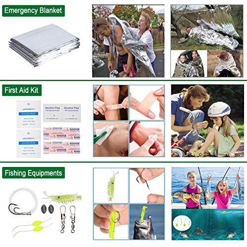 Angieast Survival Kit 35 in 1, First Aid Kit, Survival Gear, Survival Tool Gifts for Men Boyfriend Him Husband Christmas C...