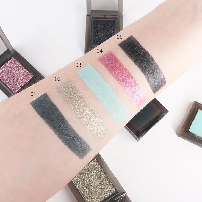 Single Nude Grey Matte Eyeshadow,Monochrome Eye Shadow,Apply Makeup Easily,Matte Pressed Powder Single Eyeshadow,24 Hour Eye Makeup Longwear Waterproof
