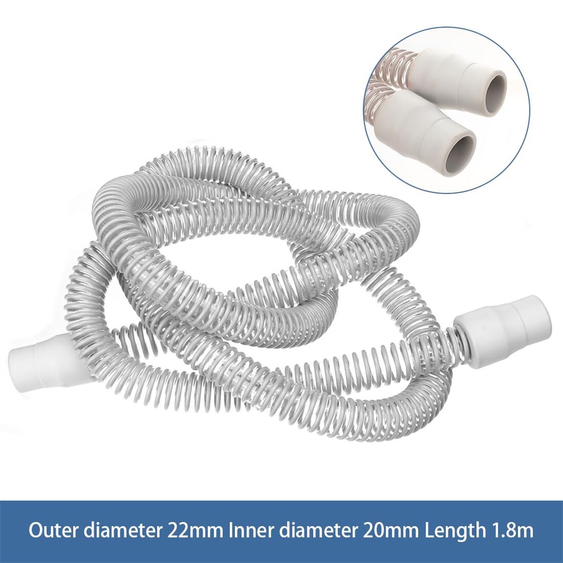 CPAP Hose 6 ft Universal CPAP Tubing Compatible with Most Machines Masks Lightweight Flexible Tube for Restful Sleep (1-Pack)