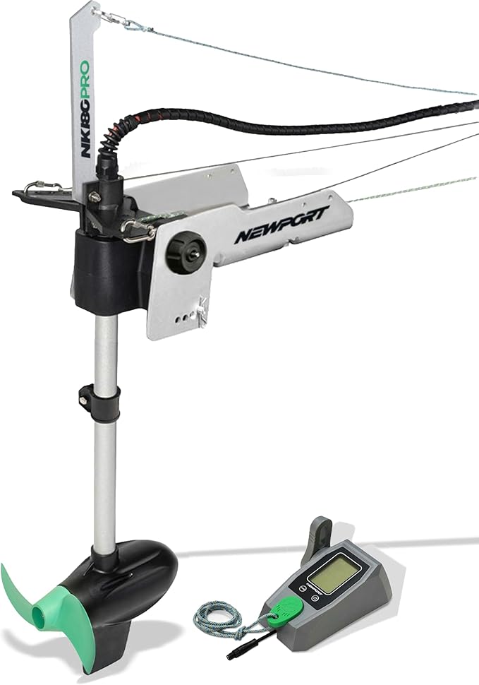 Newport NK180PRO Electric Kayak Motor - 1.8 HP Equivalent, 24V Brushless Direct Drive, Extended Range up to 100 Miles, Whi...