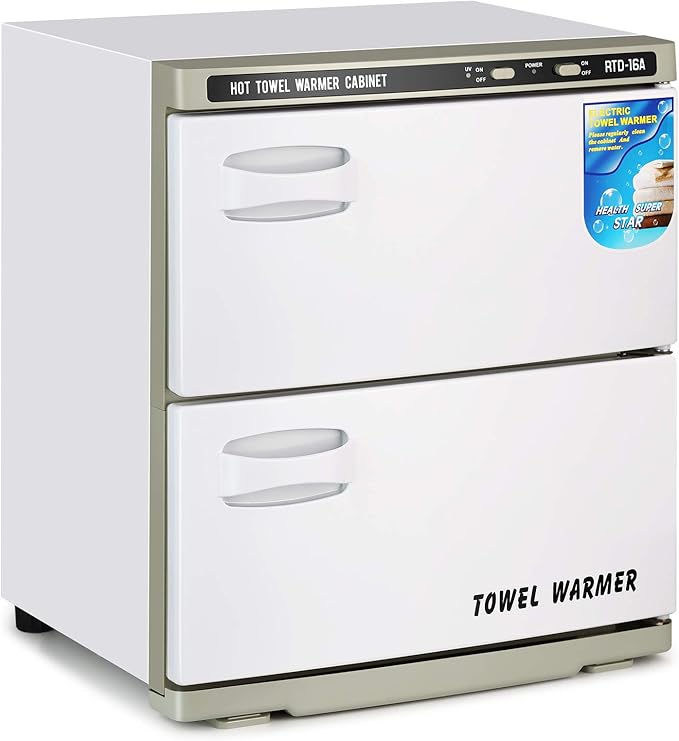 Artist hand Hot Towel Warmer Cabinet, 32L Large Capacity Towel Warmer Fast Heating Stainless Steel Cabinet for Bathroom, Spa Esthetician, Salon, Facial, and Family Use (32L)