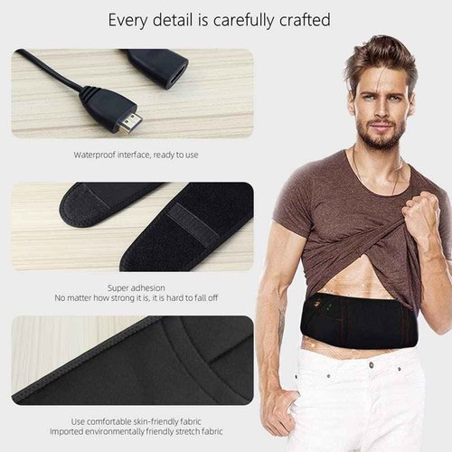 Abdominal Fitness Workout Belt 30''-55'' Black