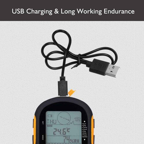 Ayayu Multifunction Digital Altimeter, Waterproof Handheld GPS Navigator Tracker with Mini Torch, Electronic Barometer Thermometer Compass for Camp Climb Hike