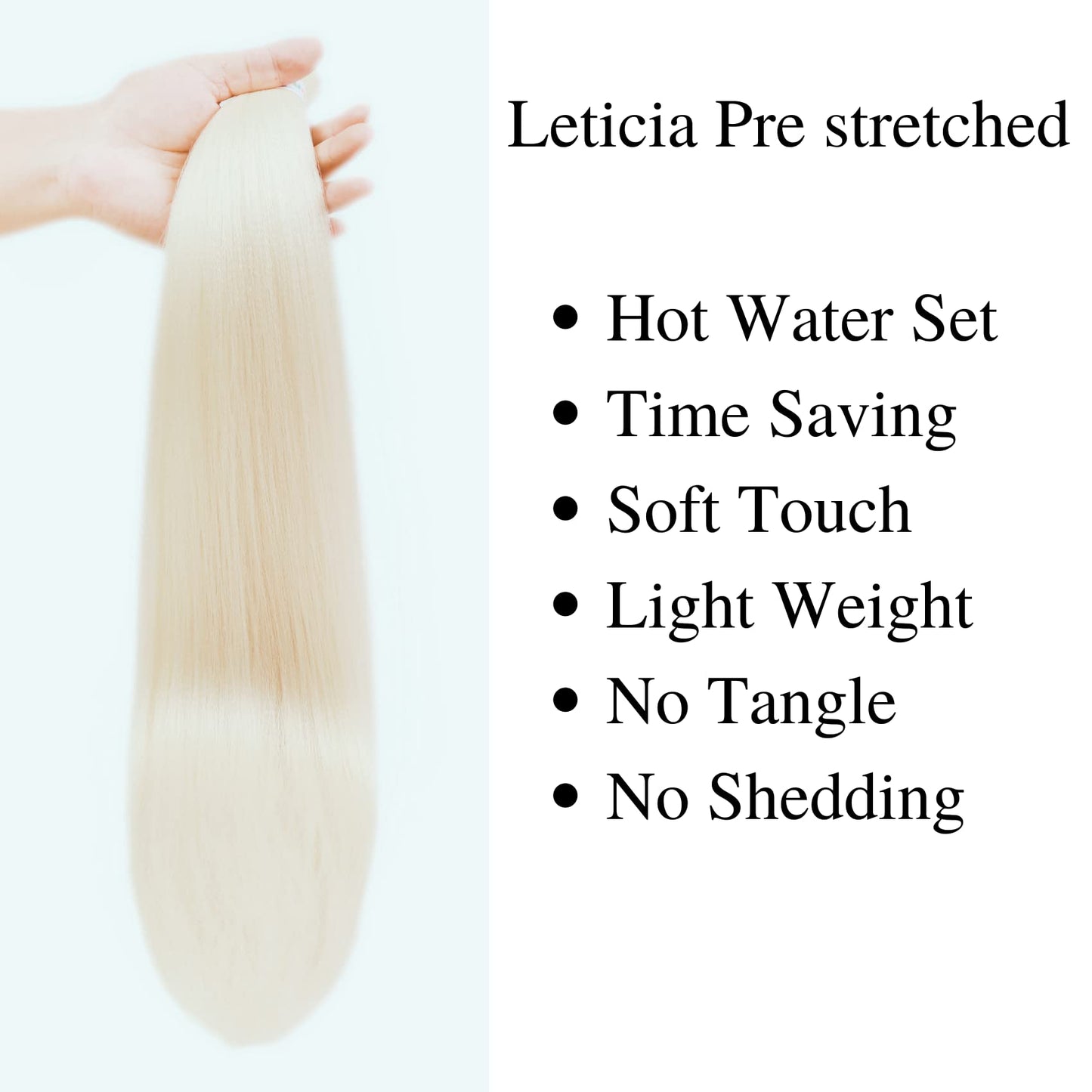 Platinum Blonde White Braiding Hair Prestretched Gyal Ghana Braiding Hair Braid in Hair