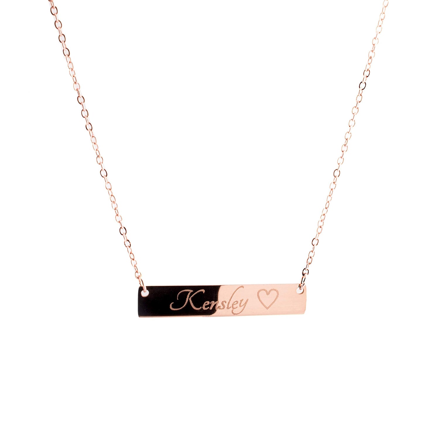 Custom Name Bar Necklace Dainty Handmade Necklace Machine Engraved Personalized Gift Wedding, Birthday Graduation Day