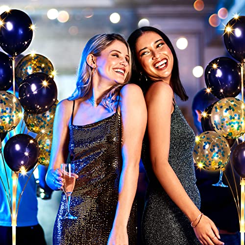 Wettarn 2 Sets Floor Balloon Column Stand Kit with LED Lights 40 Pcs Balloons Column Holder Centerpieces Tower Backdrop fo...