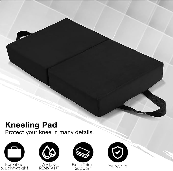 OFiSEXPT Kneeler Pad,Gardening Knee Pads, Garden Knee Support Board,Kneeling Pad for Gardening, Exercise, Cleaning, & Mechanic Work,Extra Thick Memory Foam Kneeling Pad for Bathing Yoga (Green)