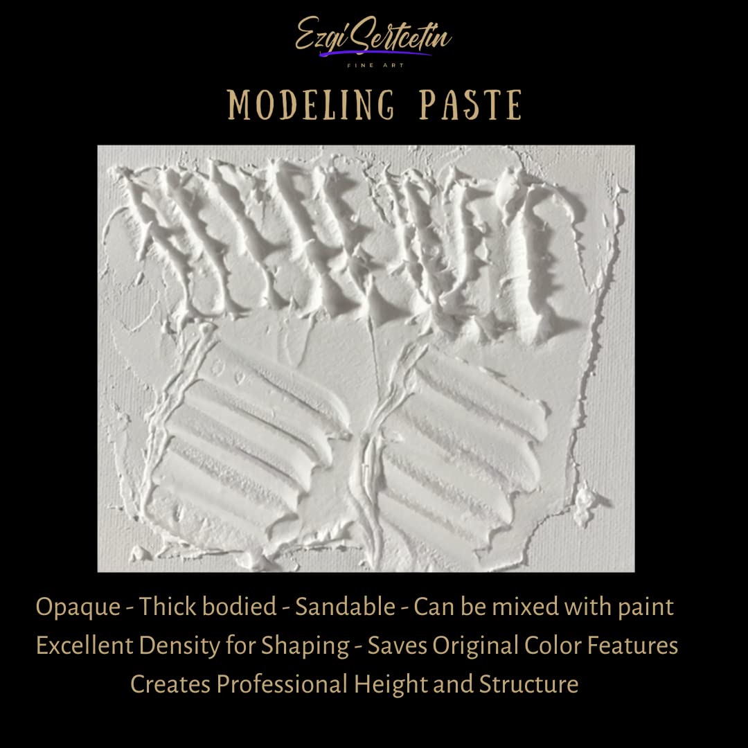 Premium Modeling Paste | Molding Paste | 8 oz | Lightweight Product | Ideal for Artwork and DIY | Perfect Density | by Ezgi Sertcetin