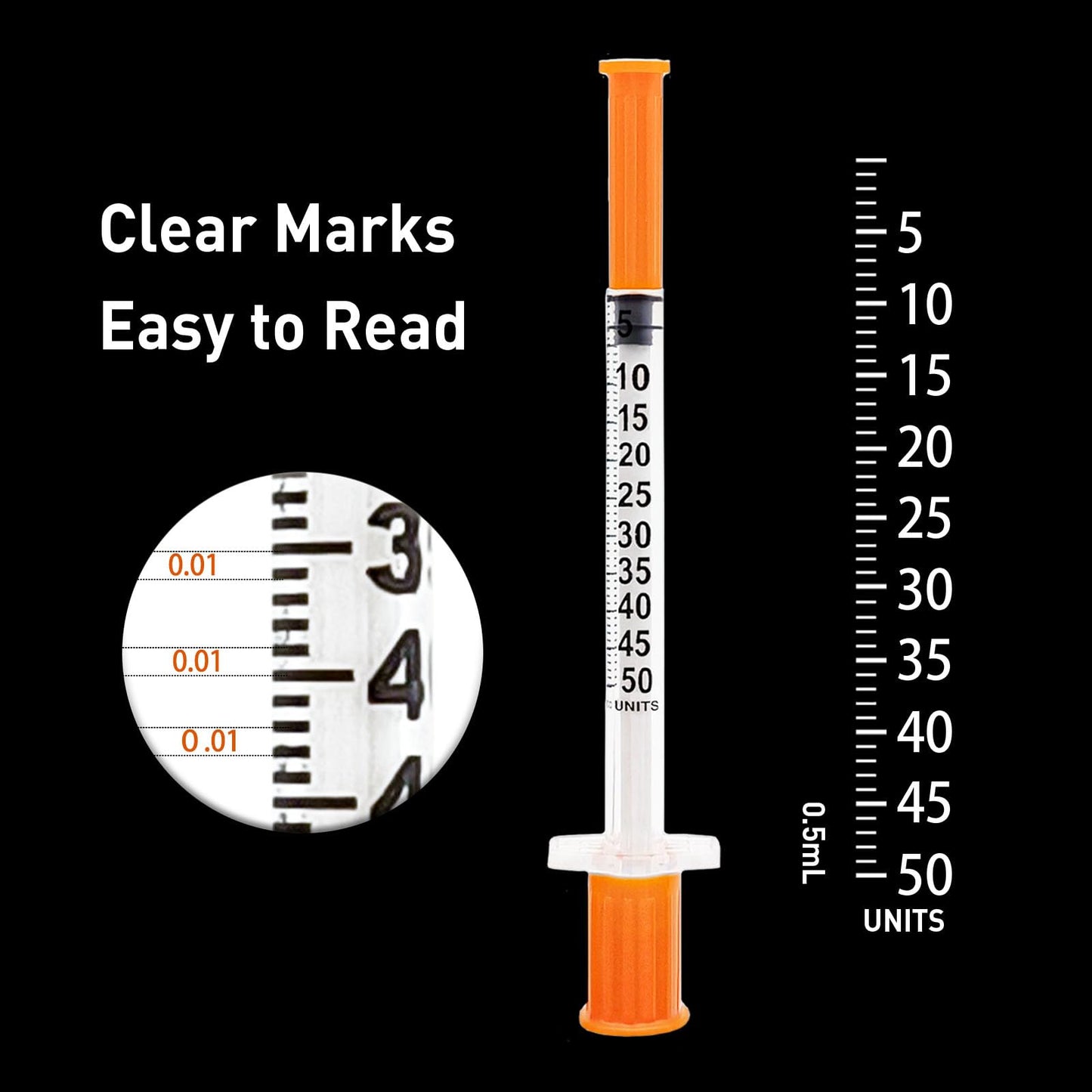 0.5mL/CC 31G 5/16in 8mm for Lab Refilling Supplies, Industrial Dispensing, Measurement,Individually Wrapped, 100PACK