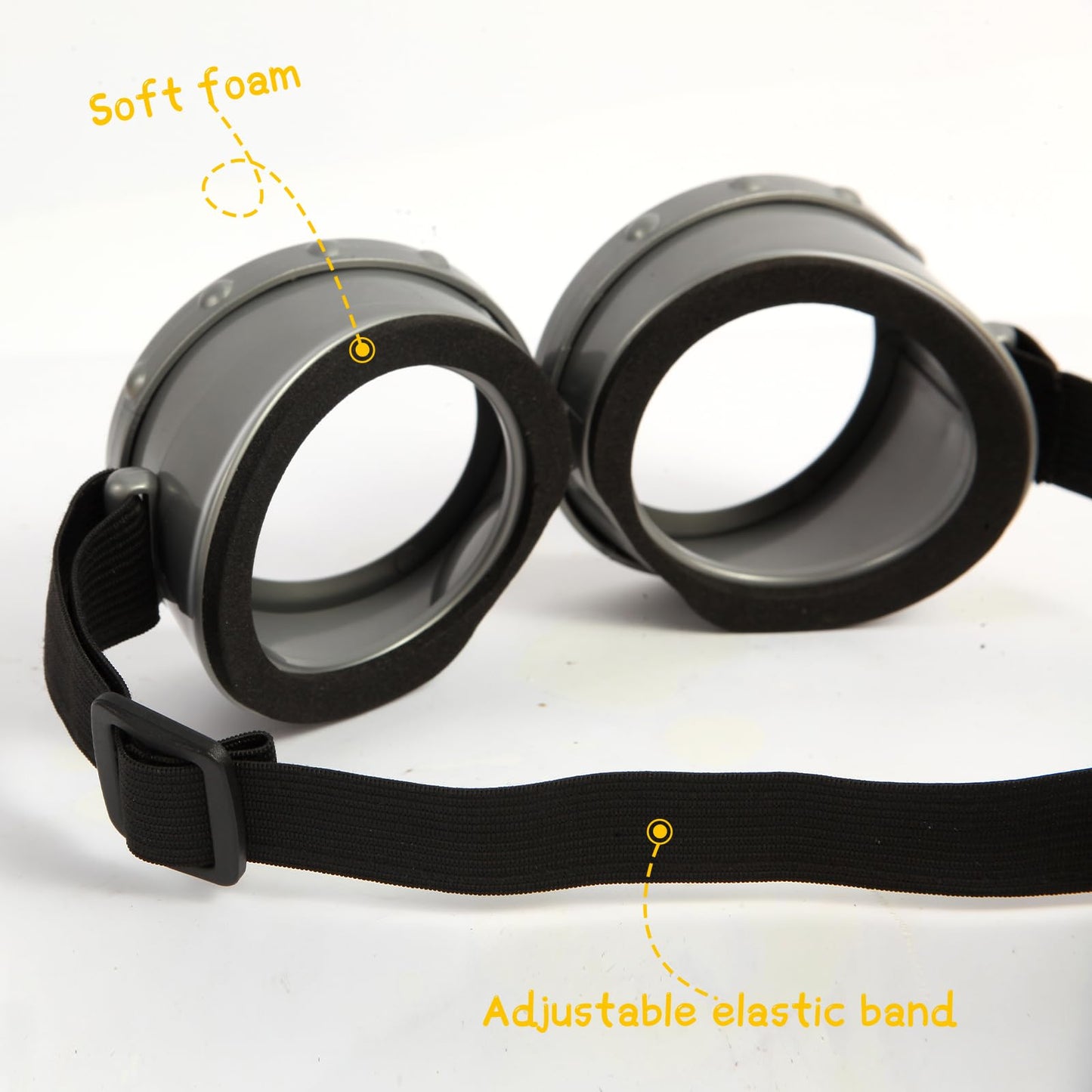 ZFZ 4 Pcs Minion Costume Accessories Set for Adult Yellow Beanie Hat/Steampunk Goggles Glasses/Gloves/Yellow Bag Costumes Party