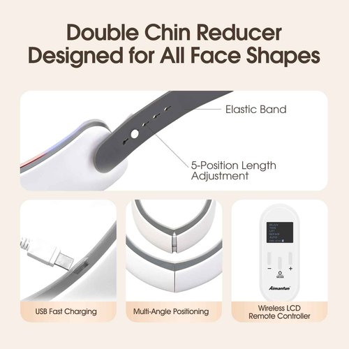 Intelligent Double Chin Reducer and V-Face Lift Belt Machine with Remote Control, Face Massager V-Face Device for Women