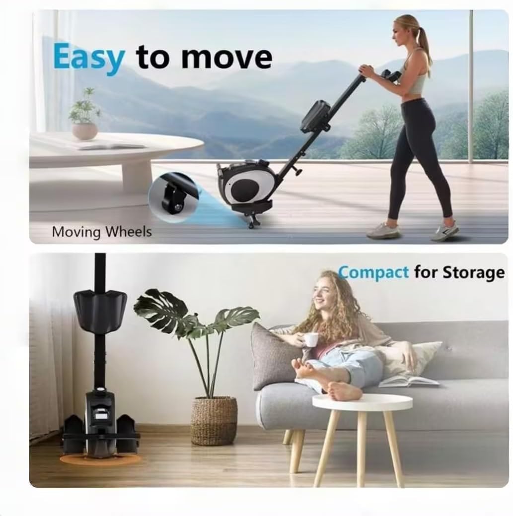 Magnetic Rowing Machine for Home Use Foldable Rower with 8-Level Adjustable Resistance, Quiet Design, LCD Monitor Tablet Holder, Full Body Workout, Supports 265 lbs