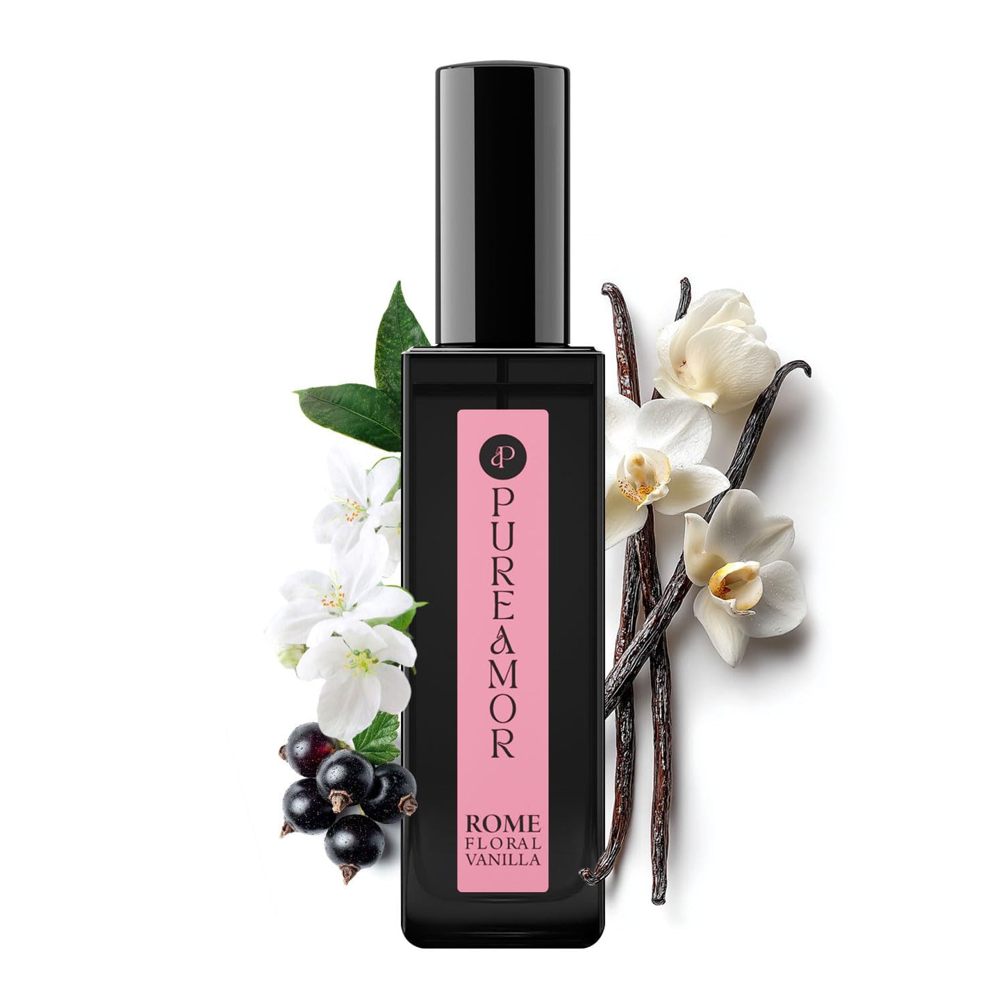 PUREAMOR ROMAN Blossom Vanilla Perfume for Women, Cozy Floral Jasmine & Sweet Vanilla Fragrance, Long Lasting Extrait de Parfum, Advanced Fragrance Travel Size 0.7 oz/20ml Perfume Spray