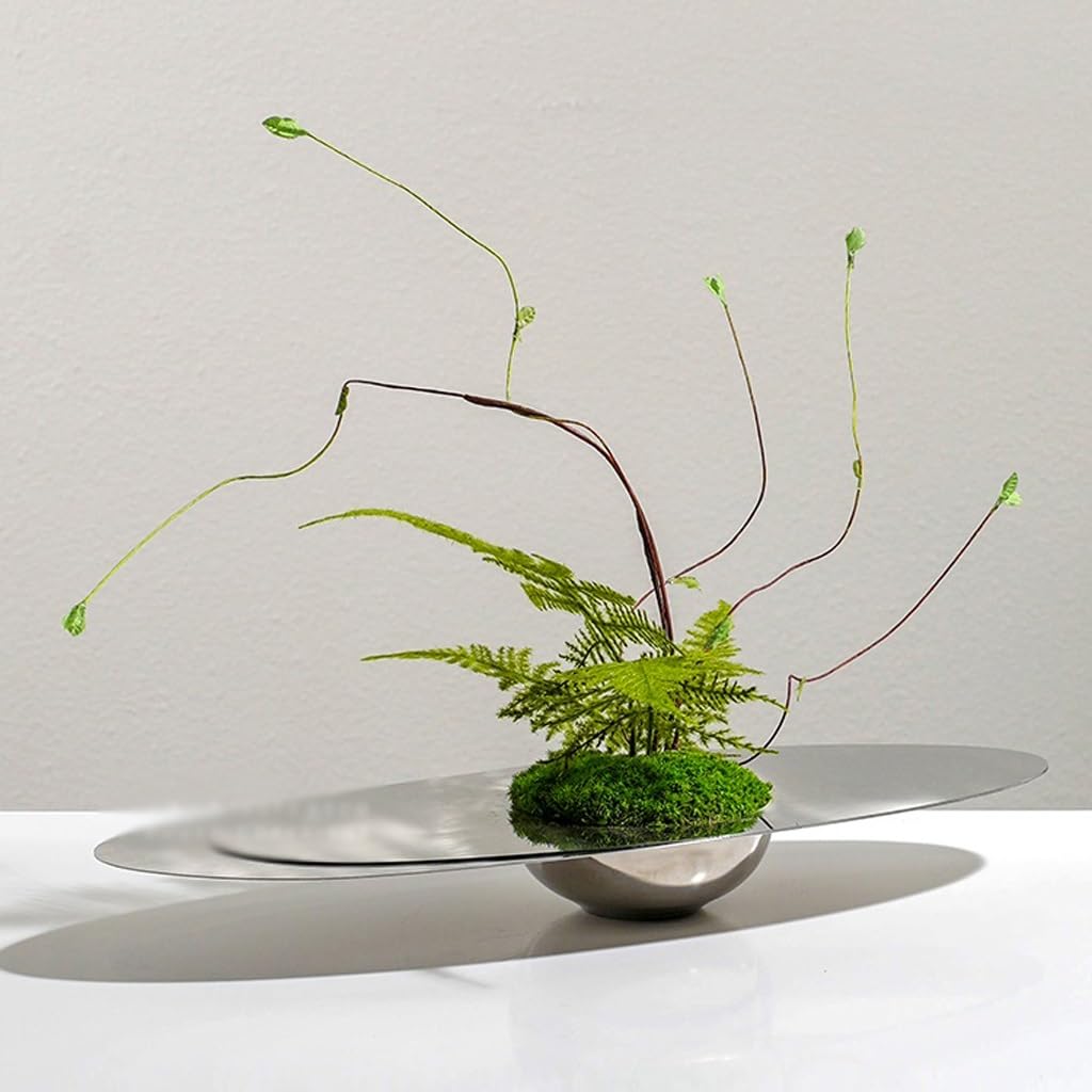 Light Luxury Hotel Living Room Table Floral Arrangement Stainless Steel Decoration Simulated Fake Plants