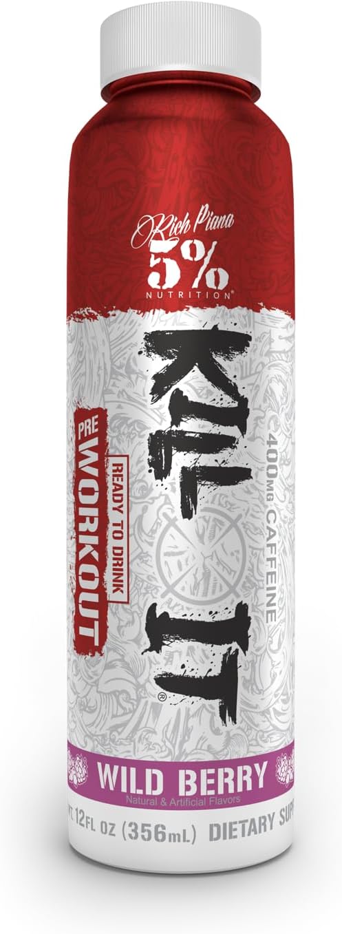 5% Nutrition Kill It Ready-to-Drink High Stim Pre Workout | 400mg Caffeine Energy Drink | Extreme Pump, Endurance, Focus &...