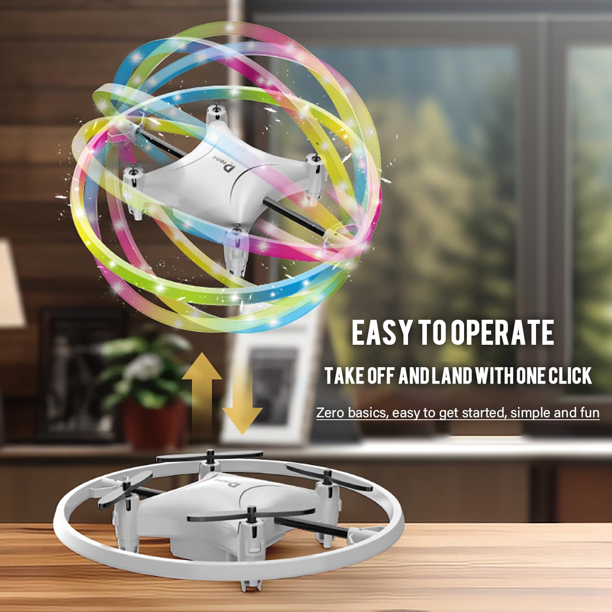 Small Remote Control Drone Quadcopter, 360 Degree Flip LED Light, 90 Degree Circle Flight, 8-12 Years Old Children's toy Mini Drone Christmas Gift