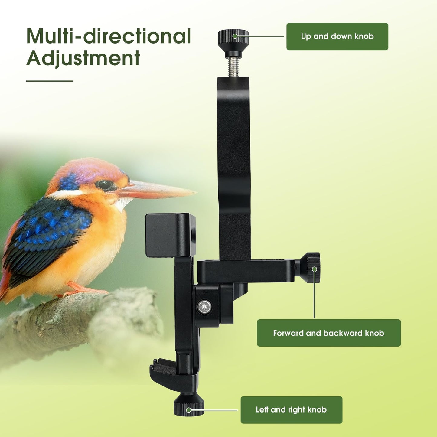 Svbony Sv214 Pro 3-Axis Universal Smartphone Adapter, Support 44 To 64Mm Eyepiece Diameter, Digiscoping Adapter With Remote Cont