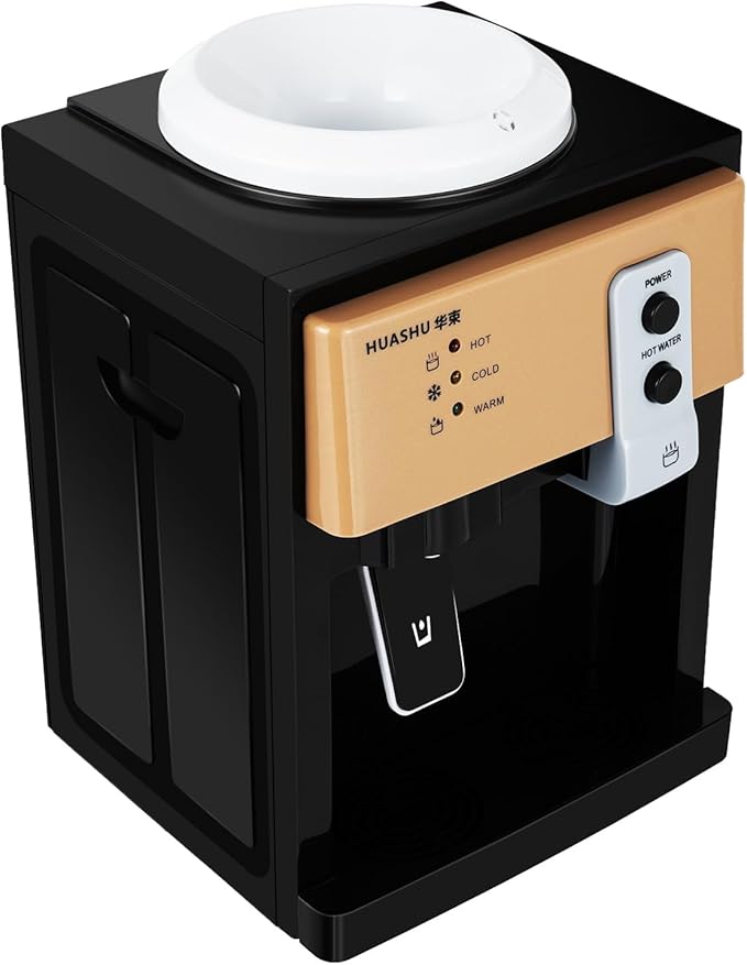 Top Loading Water Dispenser, 110V 575W Desktop Electric Water Dispenser Hot and Cold Water Cooler Efficient Cooling & Heat...