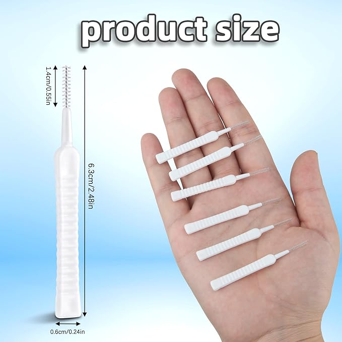 Patelai 60 Pcs Mini Shower Head Cleaner Brush Anti Clogging Nylon Cleaning Brush Multifunctional Shower Head Cleaner Nozzle for Window Slot, Phone, Keyboard, Car Vent, Little Gaps, 3D Printer Opening