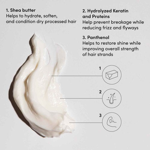 OUAI Anti Frizz Hair Treatment Bundle - Includes Anti Frizz Crème + Fine to Medium Treatment Masque (2 Count, 6 Oz/ 8 Oz)